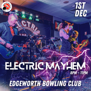 DECEMBER 1ST @ 8PM-11PM ELECTRIC MAYHEM LIVE IN THE MAIN LOUNGE