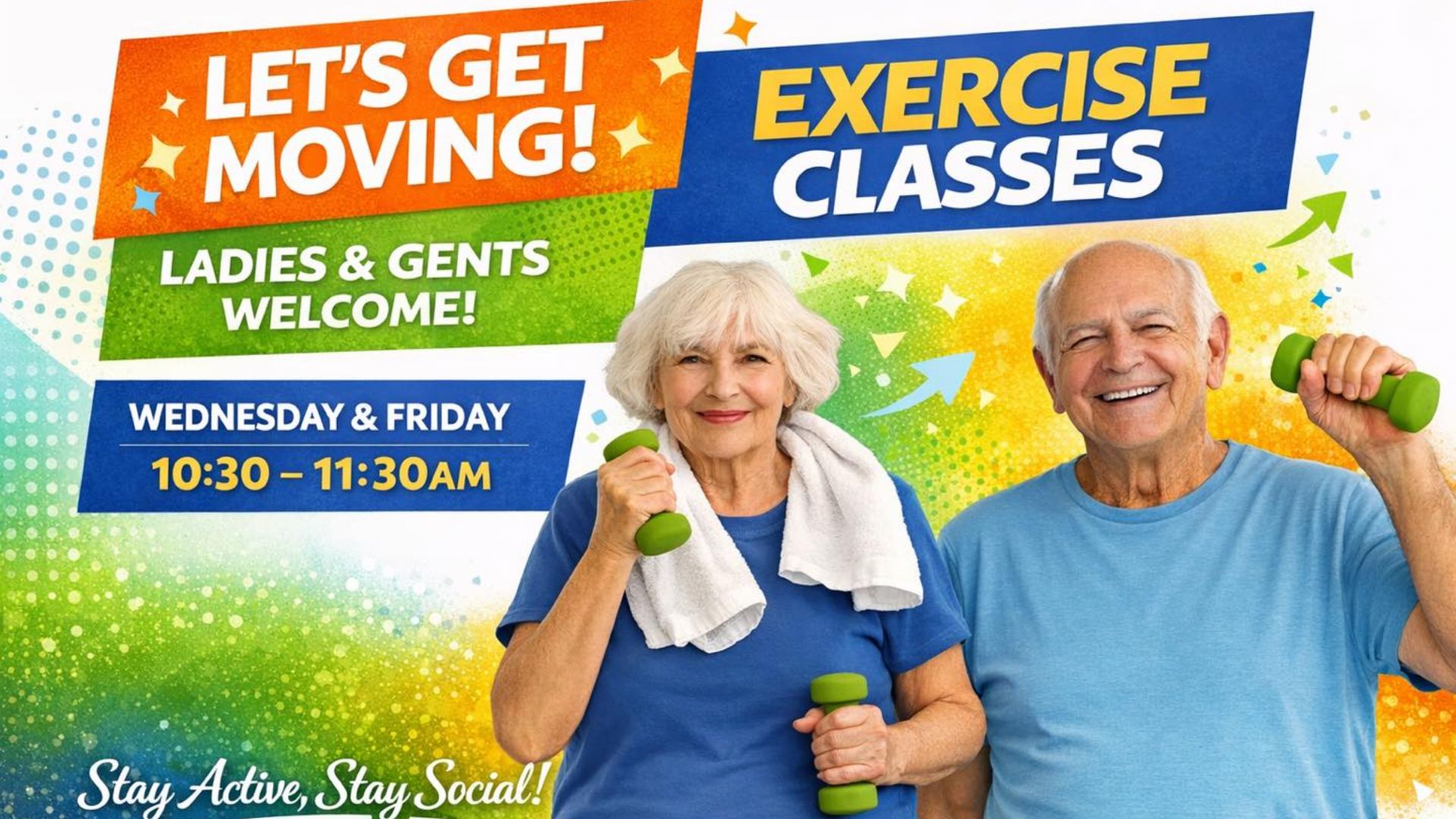 Wednesday over 50s exercise class